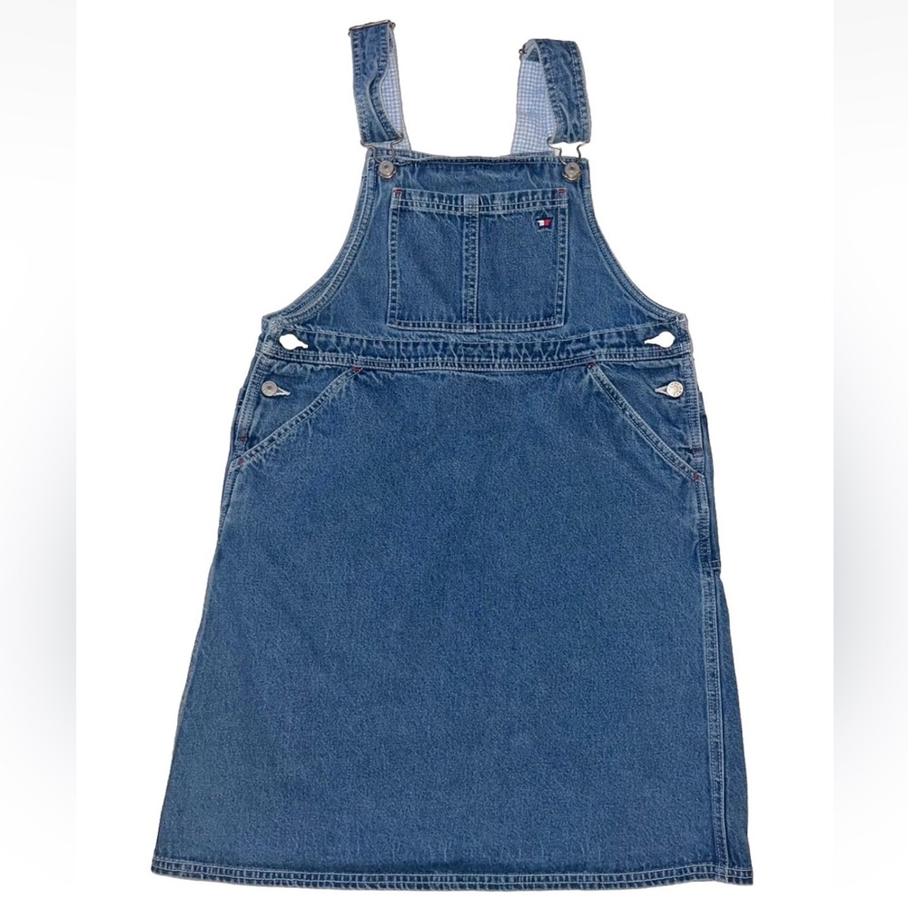 Tommy Hilfiger Girls Youth Vintage Denim Jean Overall Dress Sz XL